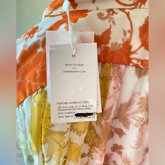 ZimmermannLantern Cotton-Silk Minidress. Size : AU 2/ US 8. Retail $850. - Picture 12 of 13